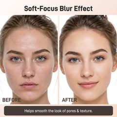 LELB foundation being blended with a brush for seamless finish benefit
