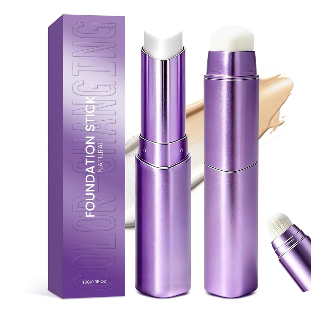 LELLURE front packaging showing compact foundation stick and cap for easy travel