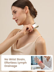 Lemove gua sha held in hand to show scale and comfortable grip benefit