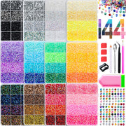 LERBOU front packaging showing 12 color boxes and included tools for organized crafting