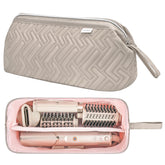 Leudes front view of travel case showing compact protection and easy carry
