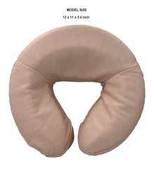 LIFESOFT cover fitted on a massage headrest demonstrating secure fit