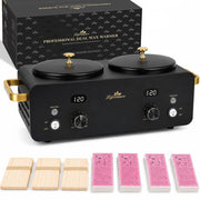 Lifestance dual wax pot front view showing digital display and dual pots for efficient waxing