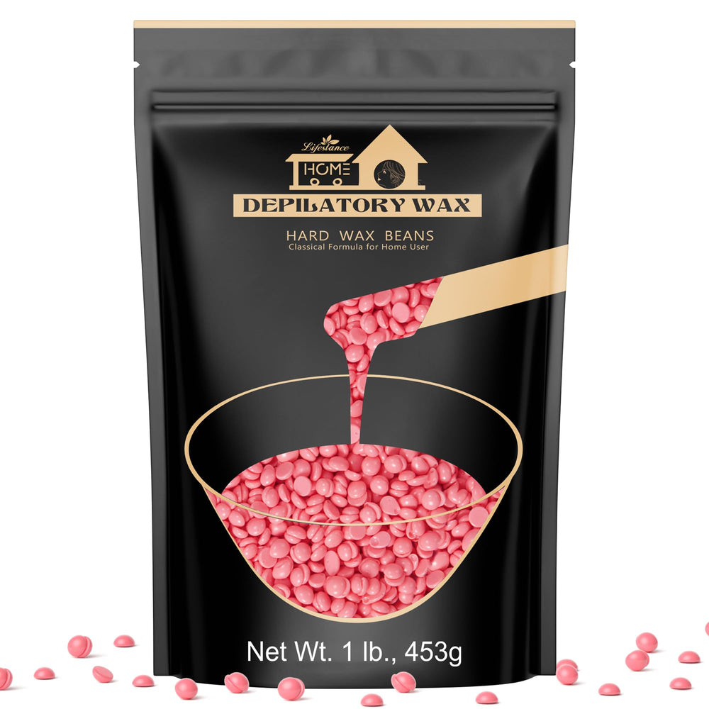 Lifestance front packaging of rose wax beads showing bag and weight, clear labeling benefit