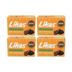 Likas soap front packaging showing four individually wrapped bars and clear labeling