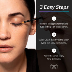 LiLash serum droplet texture showing conditioning formula and hydration