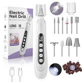 Lilonthy silver kit front packaging showing complete cordless manicure set, ideal for travel