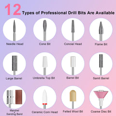 Lilonthy drill in use during manicure demonstrating powerful fast acrylic removal benefit
