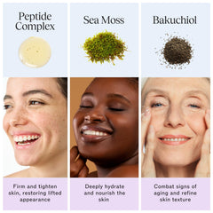 LilyAna Naturals sea moss ingredient and cream bottle highlighting natural hydration