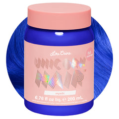 Lime Crime Mystic jar front view showing vivid blue shade and packaging, inspires confidence