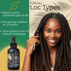 Lion Locs applied to scalp with fingertips relieving dryness and itch