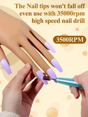 LIONVISON close-up of trapezoid locking slot demonstrating secure nail tip retention benefit
