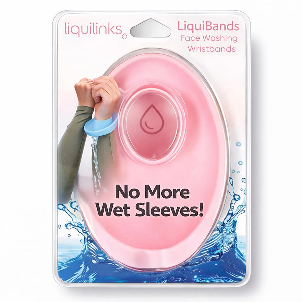 Liquilinks front packaging showing pink cuffs and benefits