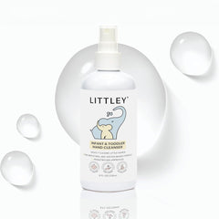 LITTLEY front label on 8 oz bottle showing gentle cleanser benefit