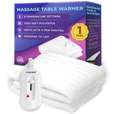 LivaClean front view on massage table showing even warmth benefit