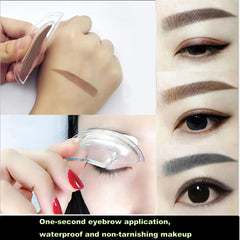 Livalur stamp in hand being pressed on brow for fast five-second application