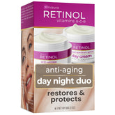 Retinol LIVAURA front packaging showing both day and night creams for complete care