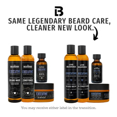 Live Bearded beard wash pump closeup demonstrating easy dispensing and gentle cleanse