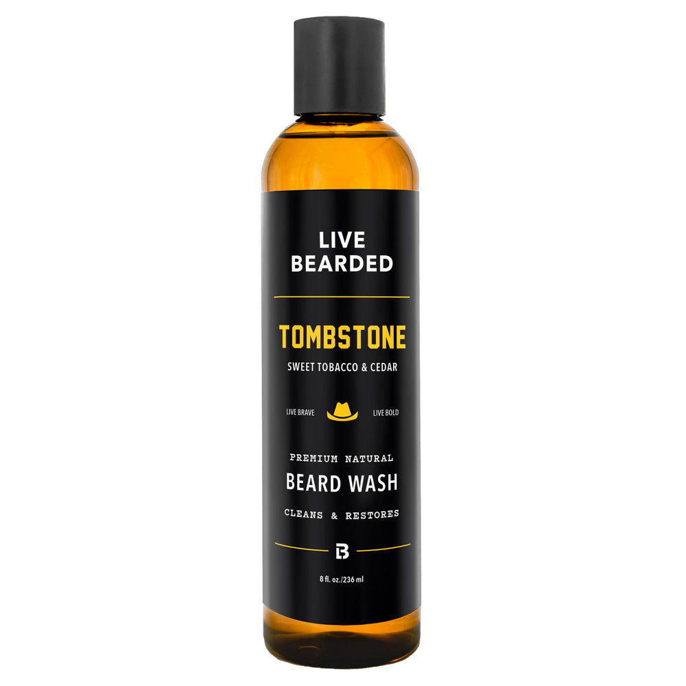Live Bearded front packaging showing bottle and Tombstone label for easy identification