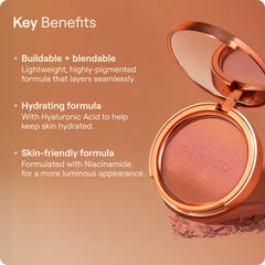 Live Tinted close-up of finely milled powder texture for smooth blendability