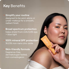 Live Tinted close-up of mineral zinc texture showing even coverage