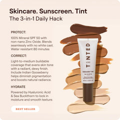 Live Tinted hueguard creamy texture swatch demonstrating buildable dewy coverage