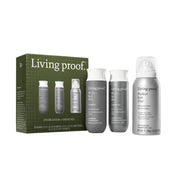 Living Proof front packaging showing travel kit and compact convenience