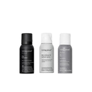 Living Proof front view of travel size dry stylers showing compact packaging and convenience