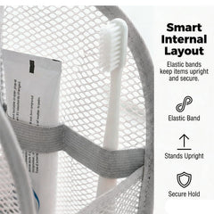 LLisa Soower detail of elastic straps and pockets keeping items secure and organized