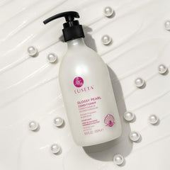 L LUSETA pump cap detail for easy dispensing and mess-free application benefit