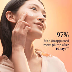 L'OCCITANE cream on hand demonstrating absorbency and plumping hydration