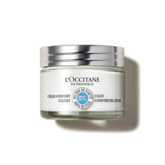 L'OCCITANE jar front view showing label and compact size, highlights portability