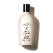 L'OCCITANE front bottle view showing packaging and moisturizing promise