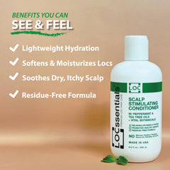 LOCssentials close-up of creamy conditioner texture showing lightweight hydration