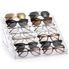 LoengMax front view acrylic sunglasses organizer showing clean display benefit