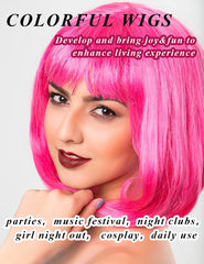 LOHO MAGICA close-up of the six bright wig colors to show vibrant texture and color payoff