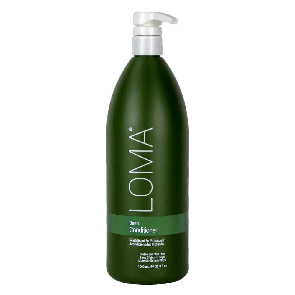 Loma deep conditioner front packaging shows label and large 33.8 oz size for value