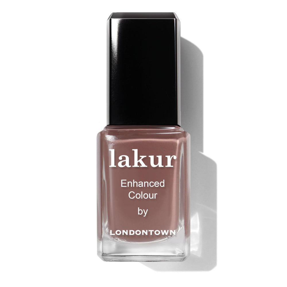 LONDONTOWN Dirty Chai front bottle showing creamy nude-brown and glossy finish