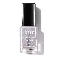 LONDONTOWN kur top coat front packaging showing clear bottle and label, professional shine