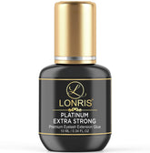 LONRIS front bottle shot showing professional adhesive and clear product branding benefit strong hold
