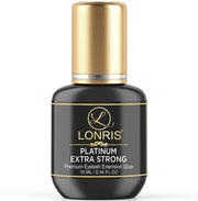 LONRIS front bottle shot showing professional adhesive and clear product branding benefit strong hold
