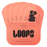 LOOPS front packaging showing five hydrogel eye masks and kit benefits
