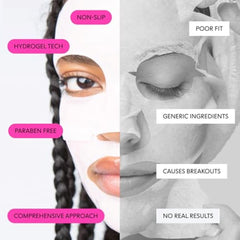 LOOPS mask essence pooling detail highlighting concentrated serum for intense moisture and dewy finish
