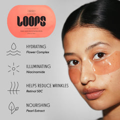 LOOPS split-cut mask detail demonstrating better fit and comfort