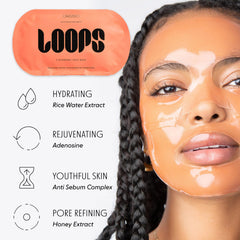 LOOPS textured mask detail demonstrating improved serum adherence