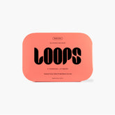 LOOPS pack front view showing five hydrogel collagen lip masks for quick hydration