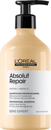 MATRIX and L'Oréal front bottle showing product identity and easy dispensing benefit