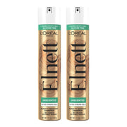 L'Oreal Paris Elnett unscented front packaging showing product benefits