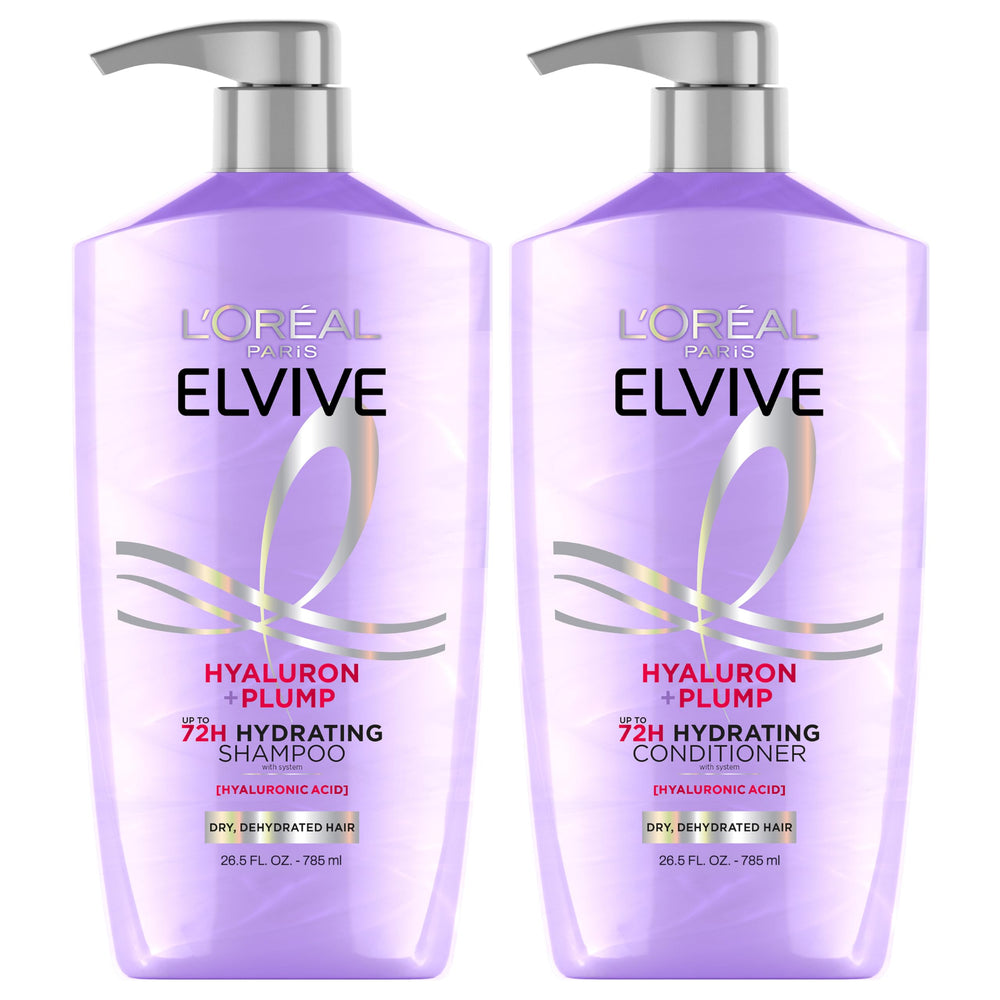 L'Oreal Elvive front packaging showing duo for visible hydration