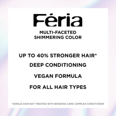 L'Oreal Paris Feria C74 hair swatch displaying copper shimmer and visible highlights